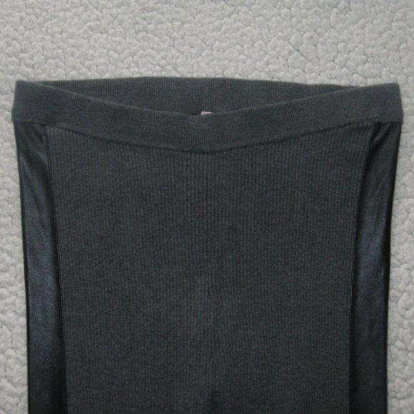 Victoria's Secret Gray Leggings with Pleather Stripes - Picture 4 of 5
